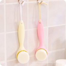 Custom Brand  Superfine Fibre Soft Facial Brush Deep Pore Cleansing Brush Nylon Face Washing Brush with Long Handle